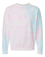 Independent Trading Co. PRM3500TD Midweight Tie-Dyed Crewneck Sweatshirt #color_Tie Dye Cotton Candy