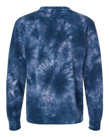 Independent Trading Co. PRM3500TD Midweight Tie-Dyed Crewneck Sweatshirt #color_Tie Dye Navy
