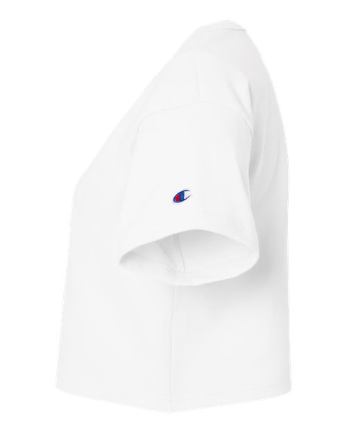 Champion T453W Ladies' Cropped Heritage T-Shirt #color_WHITE