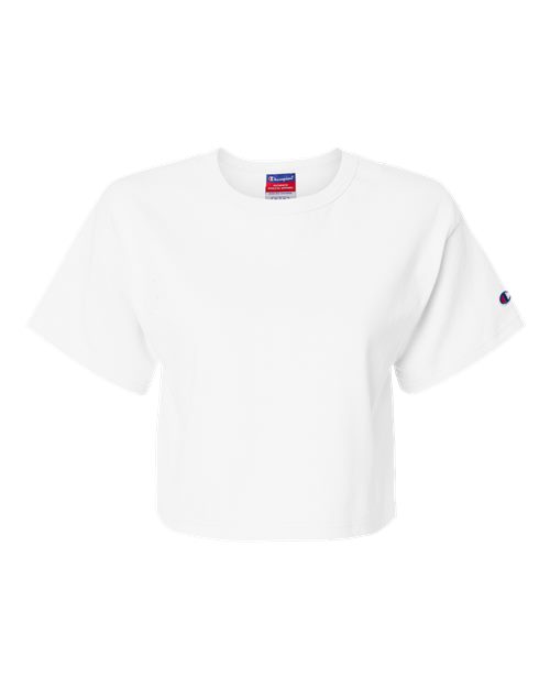 Champion T453W Ladies' Cropped Heritage T-Shirt #color_WHITE
