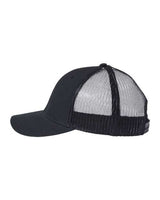 Atlantis Headwear RETH Sustainable Recy Three Trucker Cap #color_Black/ Black