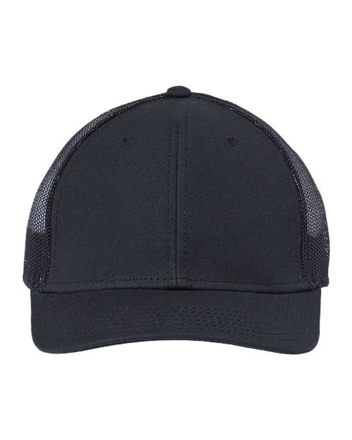 Atlantis Headwear RETH Sustainable Recy Three Trucker Cap #color_Black/ Black