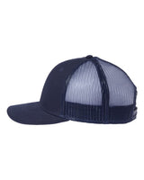 Atlantis Headwear RETH Sustainable Recy Three Trucker Cap #color_Navy/ Navy