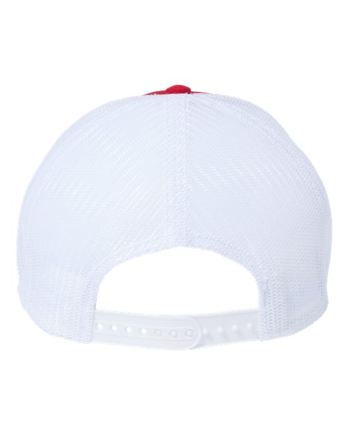 Atlantis Headwear RETH Sustainable Recy Three Trucker Cap #color_Red/ White