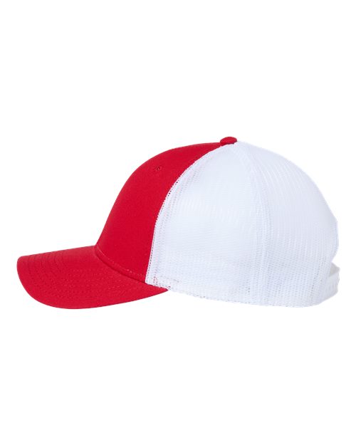 Atlantis Headwear RETH Sustainable Recy Three Trucker Cap #color_Red/ White