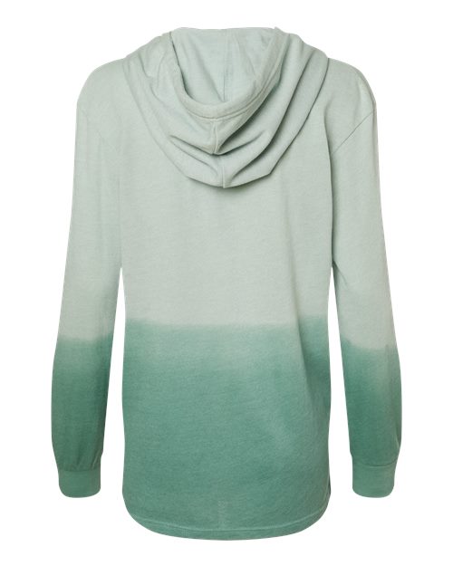 MV Sport W20185 Women's French Terry Ombré Hooded Sweatshirt #color_Greenstone/ Jungle Green