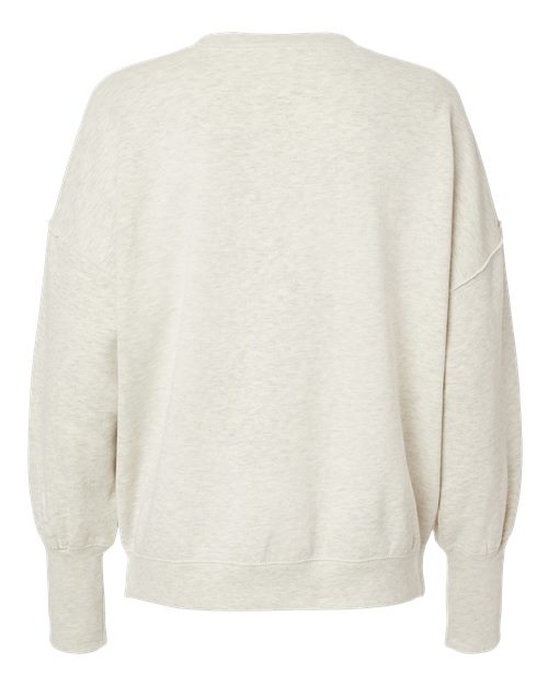 MV Sport W22712 Women's Sueded Fleece Crewneck Sweatshirt #color_Oatmeal