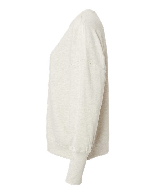 MV Sport W22712 Women's Sueded Fleece Crewneck Sweatshirt #color_Oatmeal