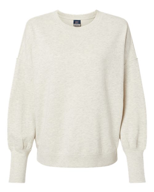 MV Sport W22712 Women's Sueded Fleece Crewneck Sweatshirt #color_Oatmeal