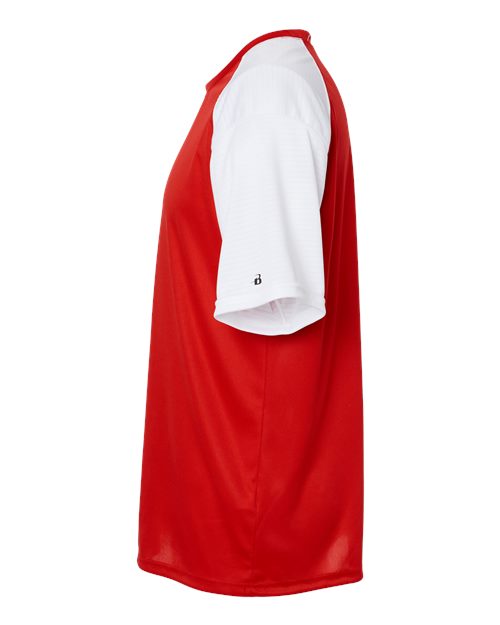 Badger 4230 Breakout T-Shirt #color_Red/ White