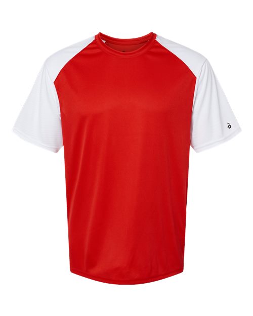 Badger 4230 Breakout T-Shirt #color_Red/ White