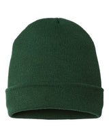 "CAP AMERICA TKN24 USA-Made 12" Cuffed Beanie #color_Forest Green"