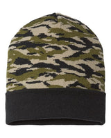 CAP AMERICA RKC12 USA-Made Camo Cuffed Beanie #color_Vintage Tiger Camo