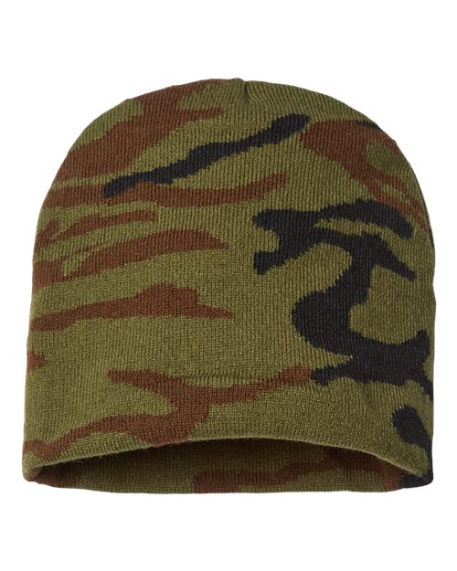 CAP AMERICA RKC9 USA-Made Camo Beanie #color_Woodland Camo