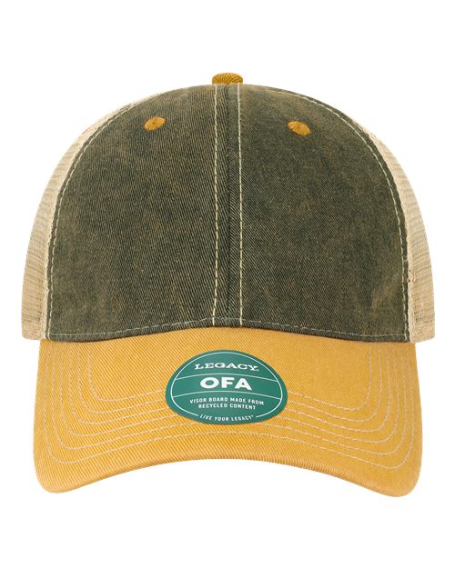 LEGACY OFA Old Favorite Trucker Cap #color_Black/ Yellow/ Khaki