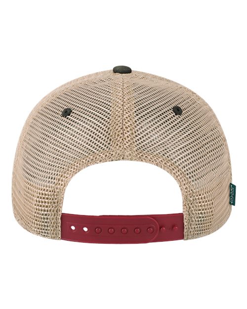 LEGACY OFA Old Favorite Trucker Cap #color_Cardinal/ Black/ Khaki