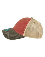 LEGACY OFA Old Favorite Trucker Cap #color_Cardinal/ Black/ Khaki
