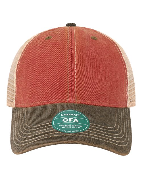 LEGACY OFA Old Favorite Trucker Cap #color_Cardinal/ Black/ Khaki
