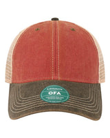 LEGACY OFA Old Favorite Trucker Cap #color_Cardinal/ Black/ Khaki
