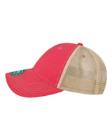 LEGACY OFA Old Favorite Trucker Cap #color_Dark Pink/ Khaki