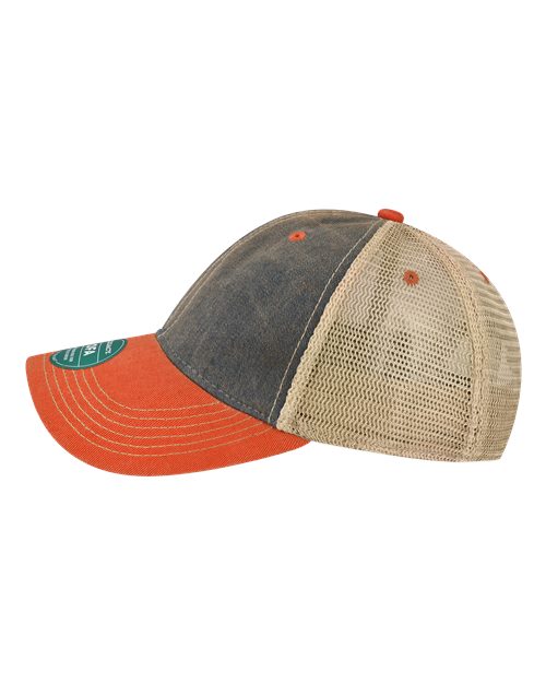 LEGACY OFA Old Favorite Trucker Cap #color_Navy/ Orange/ Khaki
