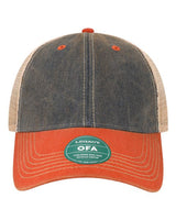 LEGACY OFA Old Favorite Trucker Cap #color_Navy/ Orange/ Khaki