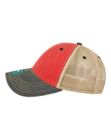 LEGACY OFA Old Favorite Trucker Cap #color_Scarlet Red/ Navy/ Khaki