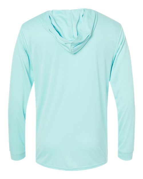 Paragon 220P Bahama Performance Hooded Long Sleeve T-Shirt #color_Aqua Blue