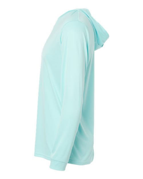 Paragon 220P Bahama Performance Hooded Long Sleeve T-Shirt #color_Aqua Blue