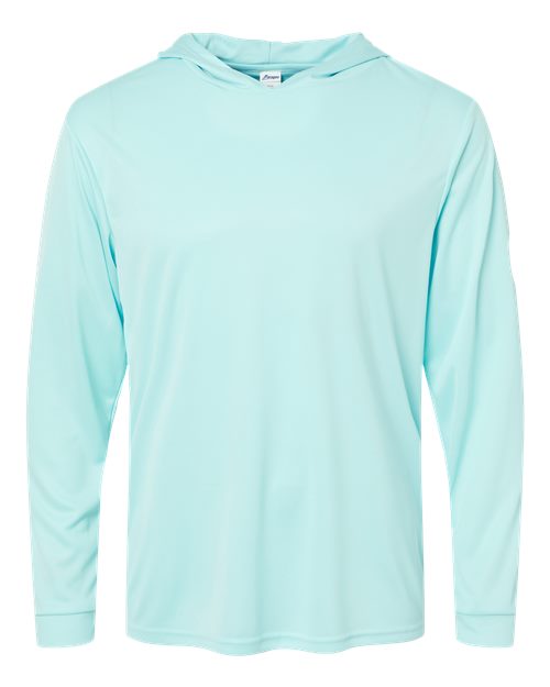 Paragon 220P Bahama Performance Hooded Long Sleeve T-Shirt #color_Aqua Blue