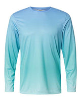 Paragon 225 Barbados Performance Pin Dot Long Sleeve T-Shirt #color_Blue Mist/ Light Teal