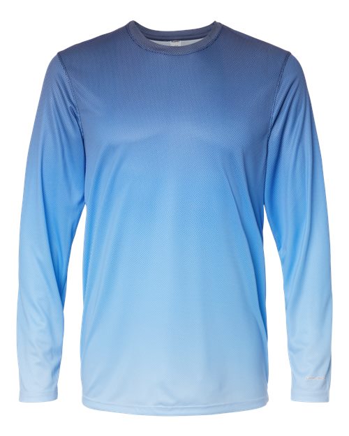 Paragon 225 Barbados Performance Pin Dot Long Sleeve T-Shirt #color_Navy/ Blue Mist