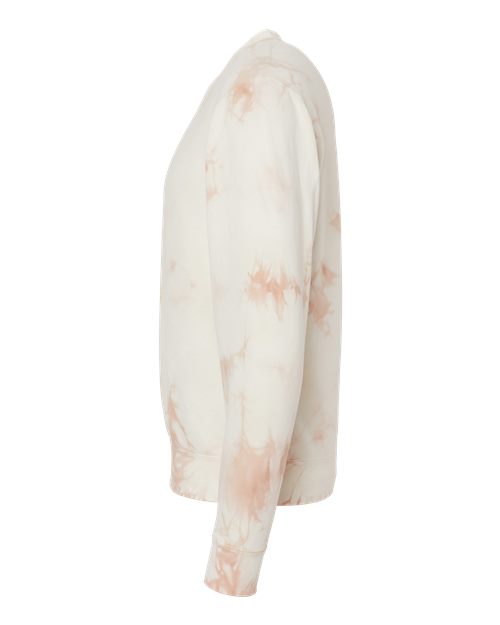 Independent Trading Co. PRM3500TD Midweight Tie-Dyed Crewneck Sweatshirt #color_Tie Dye Dusty Pink