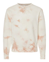 Independent Trading Co. PRM3500TD Midweight Tie-Dyed Crewneck Sweatshirt #color_Tie Dye Dusty Pink