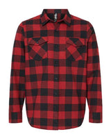 Independent Trading Co. EXP50F Flannel Shirt #color_Red/ Black