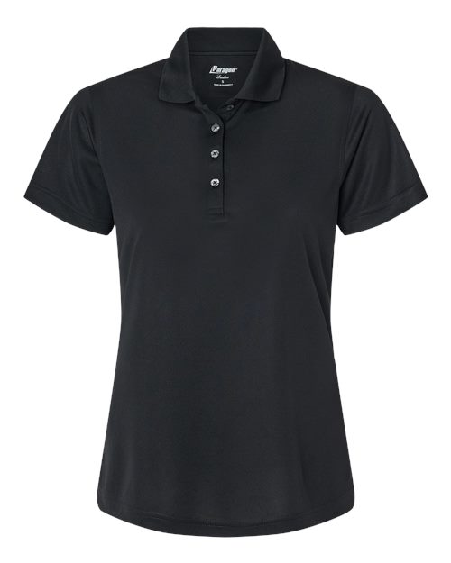 Paragon 104 Women's Saratoga Performance Mini Mesh Polo #color_Black