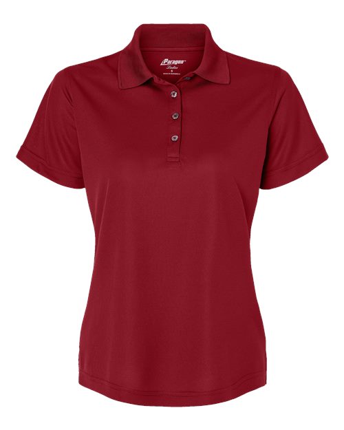 Paragon 104 Women's Saratoga Performance Mini Mesh Polo #color_Cardinal