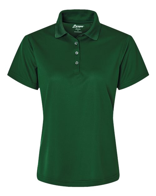 Paragon 104 Women's Saratoga Performance Mini Mesh Polo #color_Hunter Green