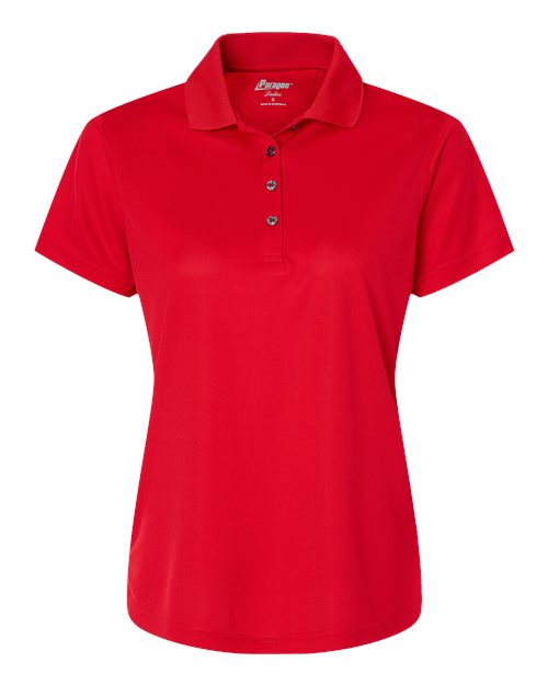 Paragon 104 Women's Saratoga Performance Mini Mesh Polo #color_Red