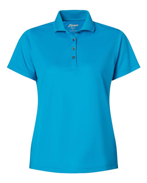 Paragon 104 Women's Saratoga Performance Mini Mesh Polo #color_Turquoise