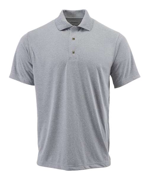 Paragon 108Y Youth Saratoga Performance Mini Mesh Polo #color_Heather Grey