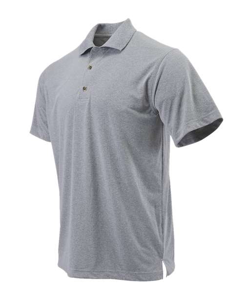 Paragon 108Y Youth Saratoga Performance Mini Mesh Polo #color_Heather Grey