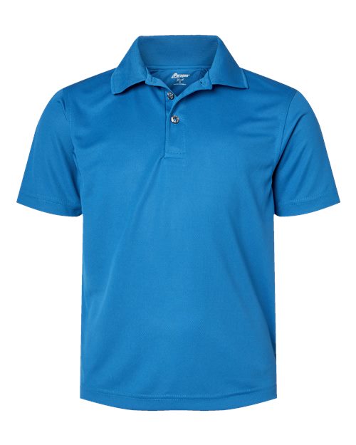 Paragon 108Y Youth Saratoga Performance Mini Mesh Polo #color_Turquoise