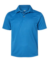 Paragon 108Y Youth Saratoga Performance Mini Mesh Polo #color_Turquoise