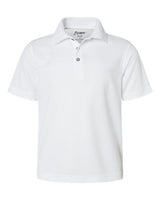 Paragon 108Y Youth Saratoga Performance Mini Mesh Polo #color_White