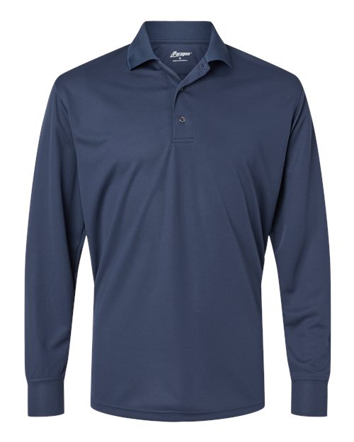 Paragon 110Pa Prescott Long Sleeve Polo #color_Navy