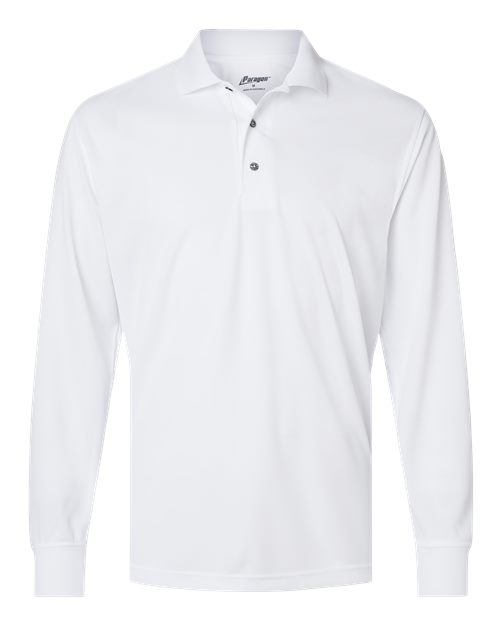 Paragon 110Pa Prescott Long Sleeve Polo #color_White