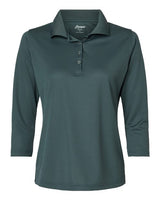 Paragon 120 Women's Lady Palm Three-Quarter Sleeve Polo #color_Carbon