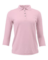 Paragon 120 Women's Lady Palm Three-Quarter Sleeve Polo #color_Charity Pink
