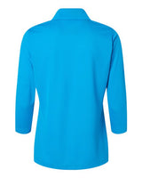 Paragon 120 Women's Lady Palm Three-Quarter Sleeve Polo #color_Turquoise